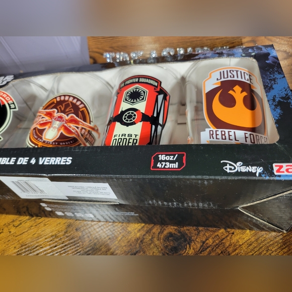 Disney Star Wars  Glass Set - Black, Red, Orange The Force Awakens - Picture 7 of 12